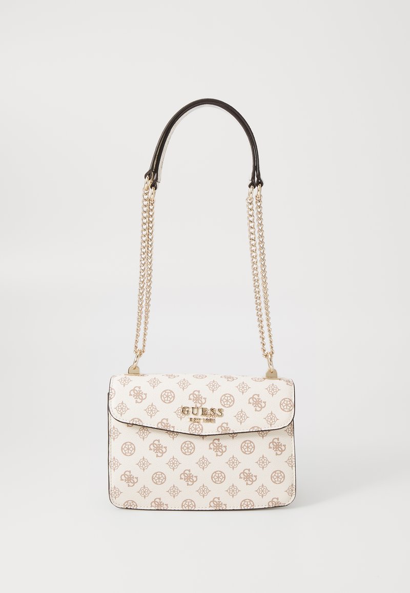 Guess EVELUNE CONVERTIBLE XBODY FLAP - Borsa a tracolla - cream logo