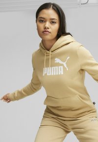 Puma LOGO HOODIE - Mikina s kapucňou - sand dune