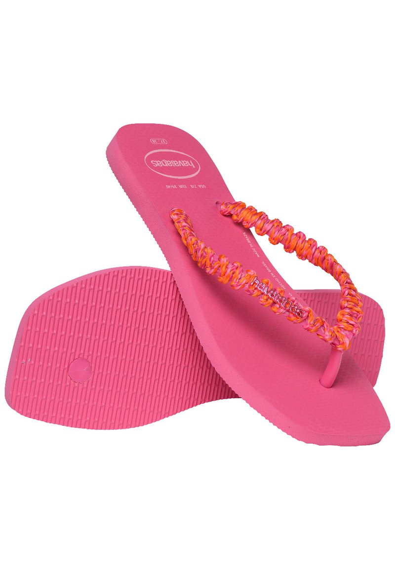 Havaianas SQUARE BOHO - Sandales Tongs - Pink Flux/rose