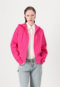 HUGO DALFINE - Majica s kapuljačom i patentnim zatvaračem - bright pink