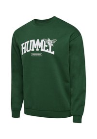 Hummel LOOSE CREWNECK UNIVERSITY BEE - Sudadera - dark green