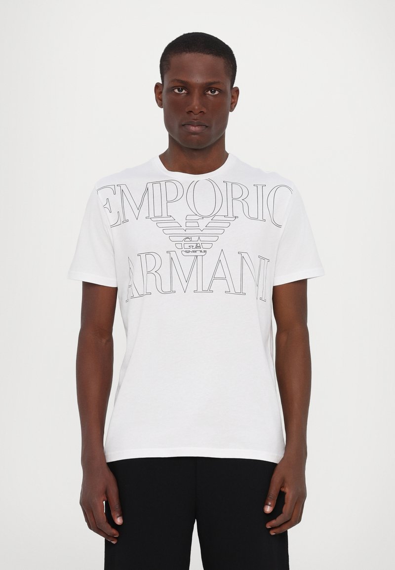 Emporio Armani - CREW NECK - T-shirts med print - white, Forstørre