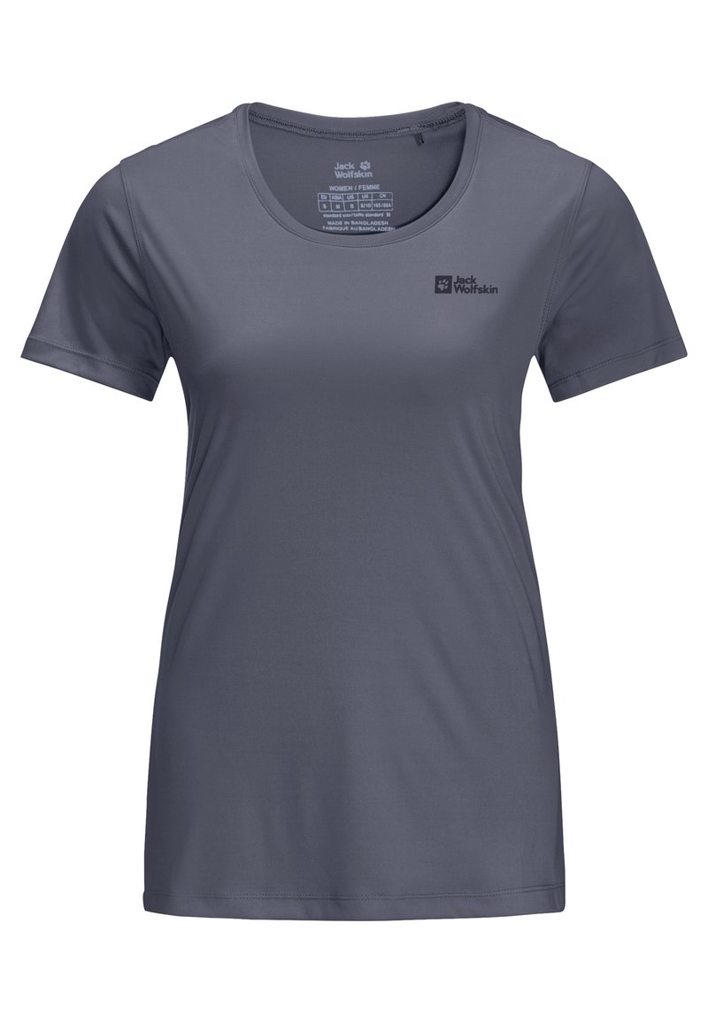 Jack Wolfskin T-shirt basic grijs