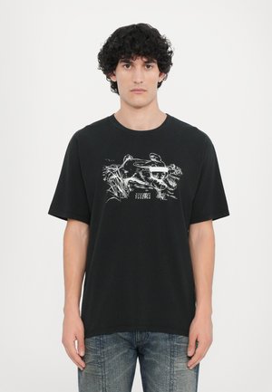 T-shirt imprimé - washed black