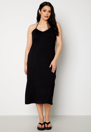 HALTERNECK DRESS - Jerseyjurk - black