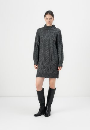 ONLIDA LIFE HIGH NECK DRESS - Pulóverruha - dark grey melange