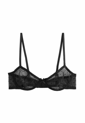 Next, NON PADDED BALCONY FIT - SPOT MESH BRA - Underwired bra - black