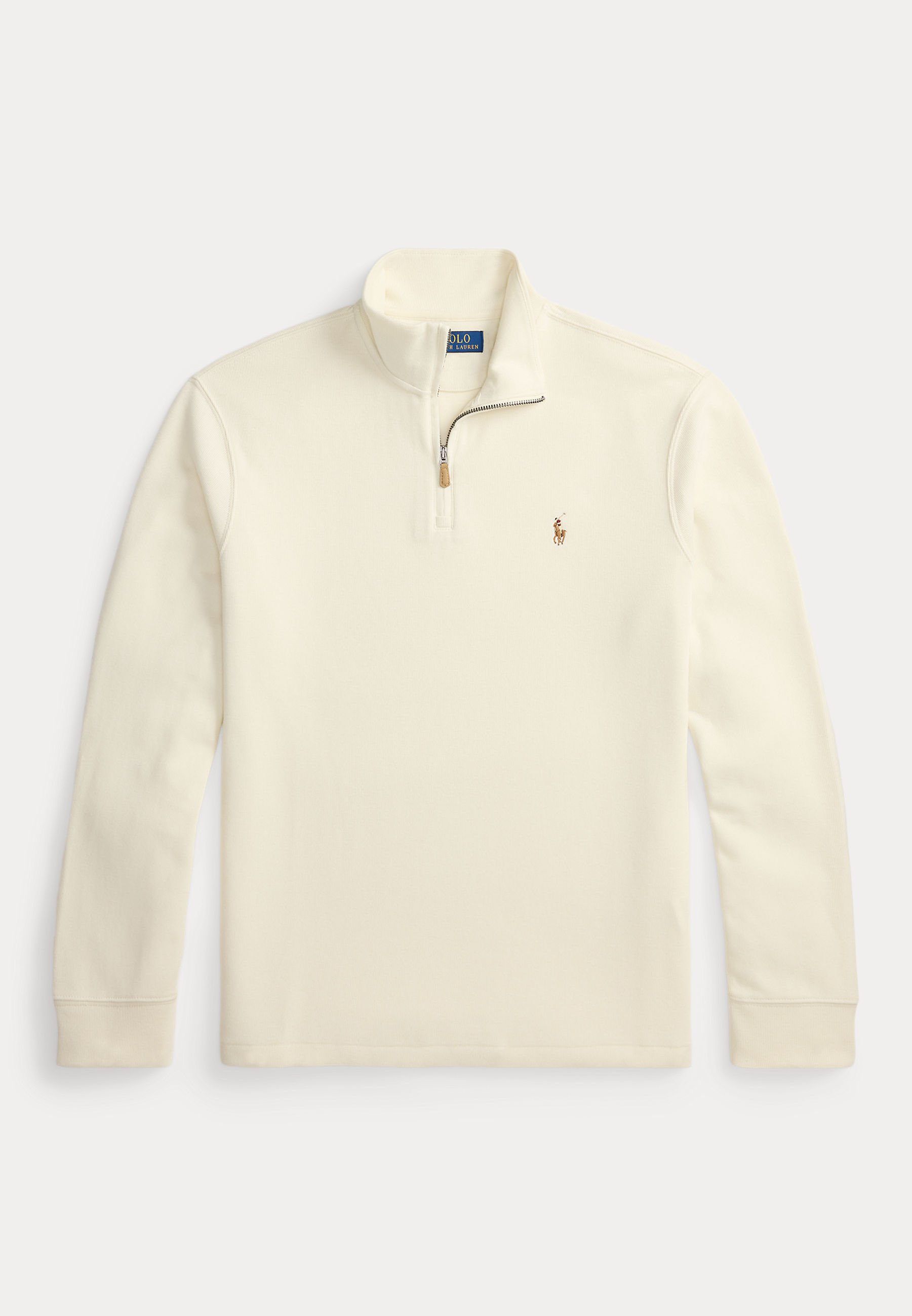 Polo Ralph Lauren LONG SLEEVE - Pulover - beige/alb natural