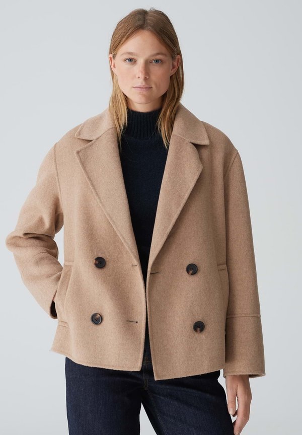 HILNA - Kurzmantel - macadamia