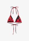 POPPY PRINT TRIANGLE BIKINI TOP - Haut de bikini - red