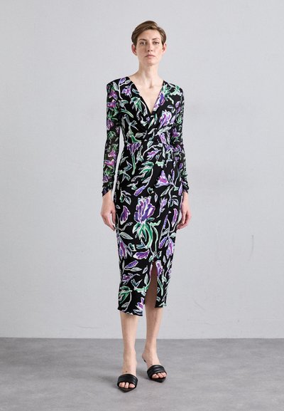 Diane von Furstenberg VIVIANNE DRESS - Hverdagskjole - black/multicoloured