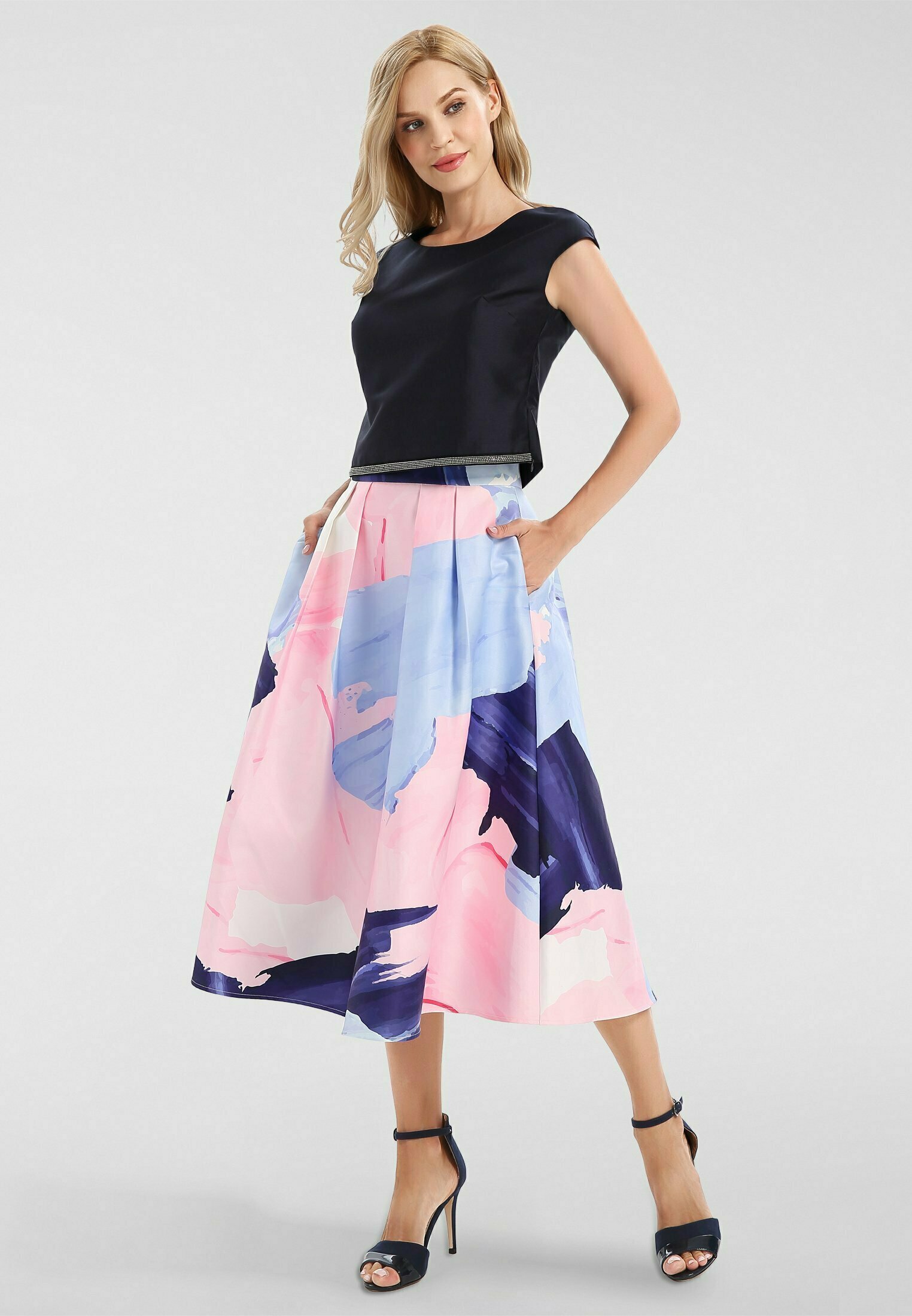 Apart Gonna a campana - nachtblau-multicolor/blu scuro - Zalando.it