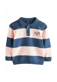 Next REGULAR FIT -  RUGBY  - Långärmad tröja - navy blue pink stripe