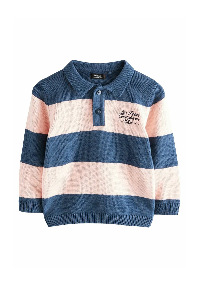 Next REGULAR FIT -  RUGBY  - Långärmad tröja - navy blue pink stripe
