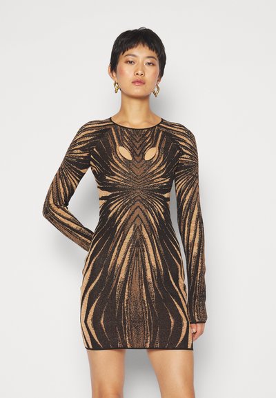 Roberto Cavalli STRIPE DRESS - Robe pull - giallo sen