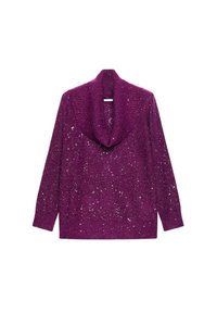 Luisa Viola FULL PAILLETTES CON COLLO STACCABILE - Strickpullover - viola