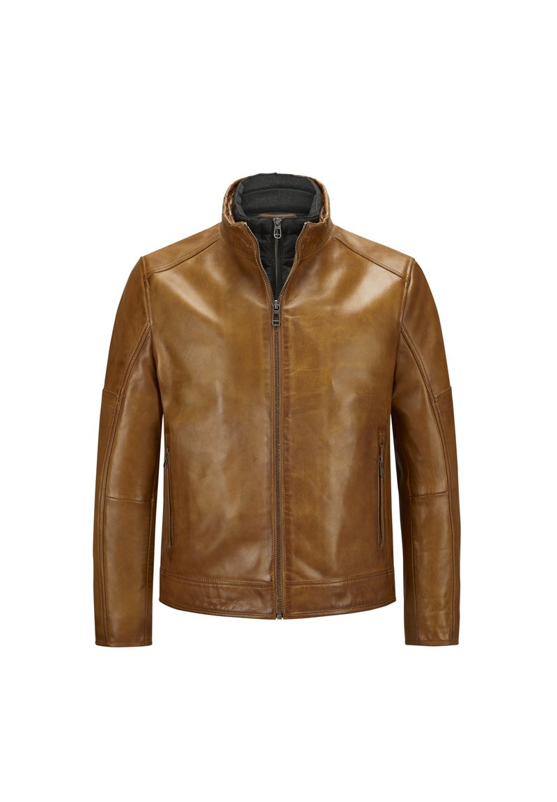 Milestone MSBENDER - Lederjacke - camel - Zalando.de