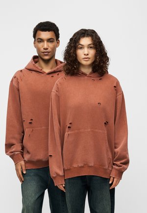 UNISEX - Mikina s kapucňou - dark burgundy wash