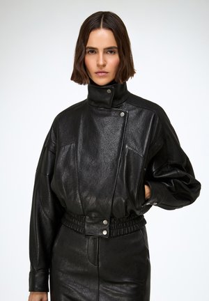 CLARA - Veste en cuir - black