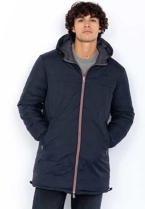REVERSIBLE LONG PUFFER - Winter coat - marine anthracite