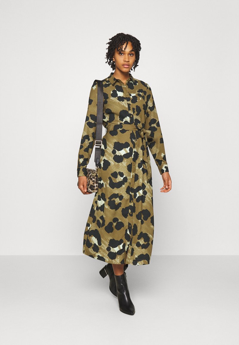 Vero Moda Vmgreeta Dress Blusenkleid Beech Greeta Khaki Zalando De