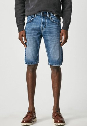 TRACK - Denim shorts - blue denim