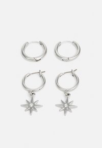 Jack & Jones - JACAMOS EARRINGS UNISEX 2 PACK - Ohrringe - silver-coloured Thumbnail-Bild 1