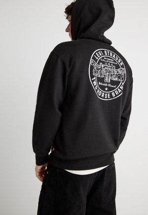 RELAXED GRAPHIC  - Džemperis su gobtuvu - jet black