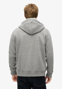 Superdry & Co ESSENTIAL LOGO HOOD TRACK  - Sudadera con cremallera - dark grey fleck marl