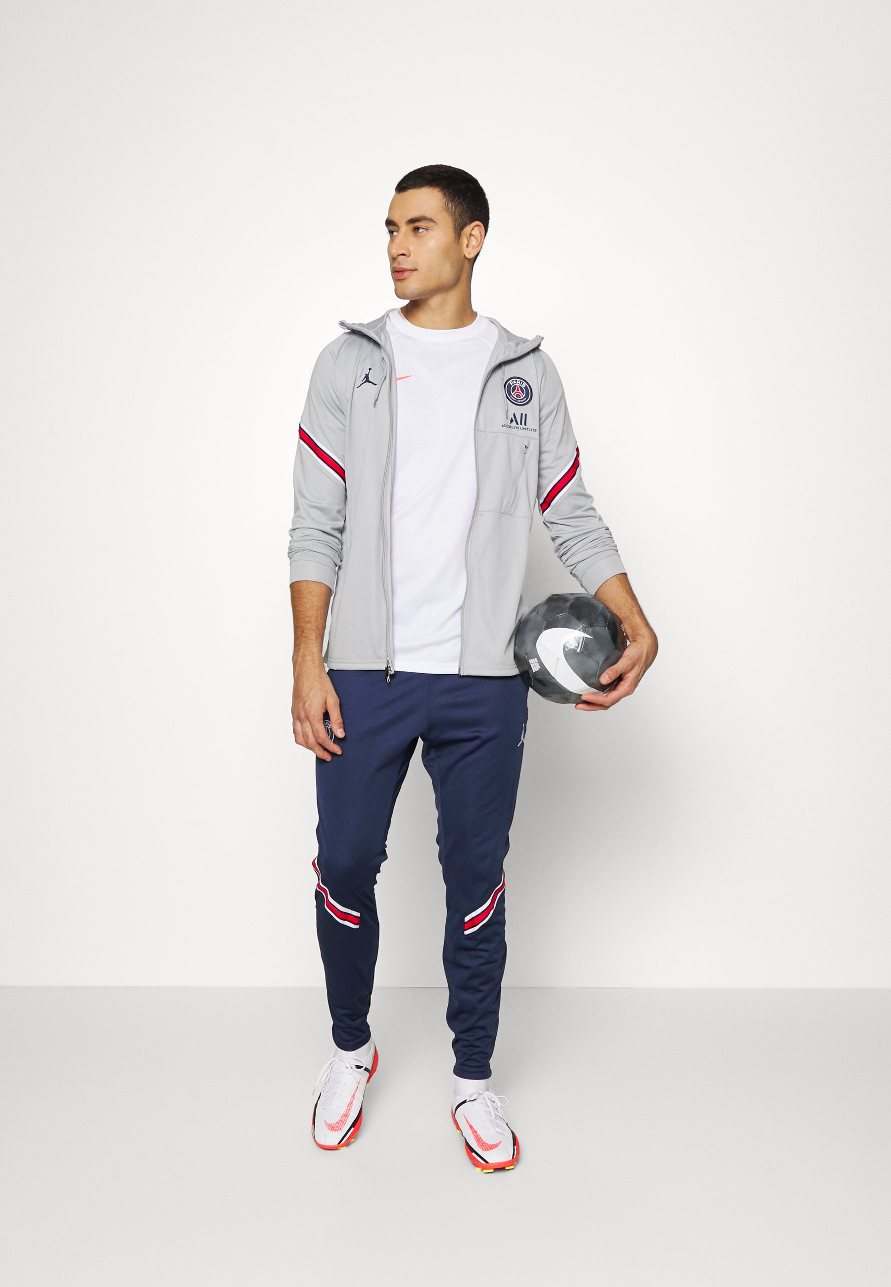 Nike Performance PARIS ST GERMAIN STRIKE TRACKSUIT - Tuta - wolf  grey/midnight navy/grigio - Zalando.it
