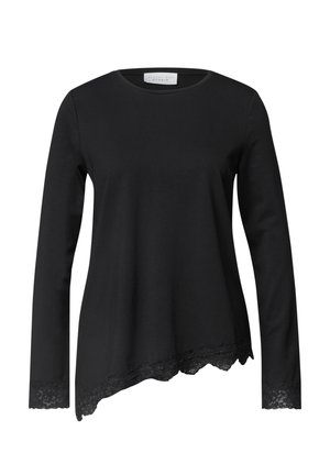 Street One Studio, LANGARM SHIRT MIT DIAGONALEM SAUM - Long sleeved top - black