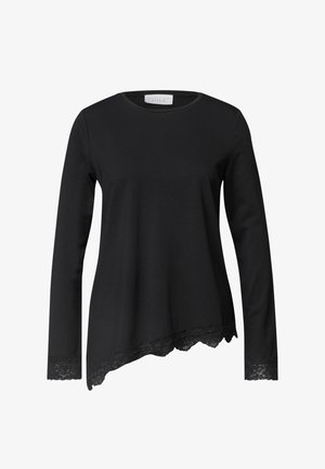 Street One Studio, LANGARM SHIRT MIT DIAGONALEM SAUM - Long sleeved top - black
