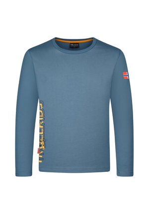 TROLLKIDS, UNISEX - Long sleeved top - steel blue/black/mango