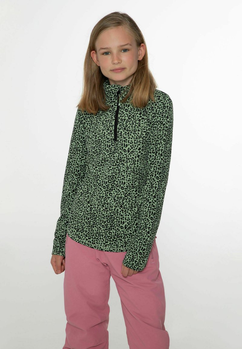 Kinder Pullover | Protest 1/4 ZIP TOP FIENE JR Fleecepullover juniper/hellgrün - MB90596 Kinder Pullover | Protest 1/4 ZIP TOP FIENE JR Fleecepullover juniper/hellgrün - MB90596