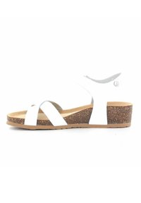 BioNatura Sandali con plateau - bianco