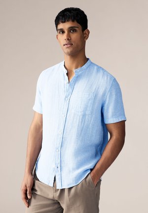 GRANDAD COLLAR FIT - SHORT SLEEVE - Hemd - blue