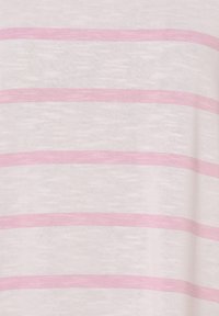 Light pink and white striped fabric texture, featuring alternating horizontal stripes in varying widths, with a soft, slightly heathered appearance.