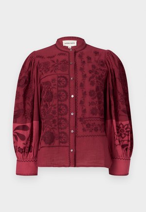 MIMI - Blúzka so zapínaním na gombíky - burgundy