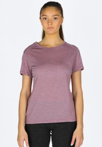 HIMALAYA MERINO WOOL TEE W - Printtipaita - dusty rose  melange