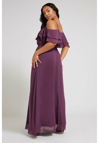 Yours Clothing FRILL COLD SHOULDER MAXI DRESS - Maxiklänning - purple