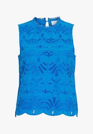 VILA, SLEEVELESS TOP VIYARA ROUND NECK - Blouse - victoria blue