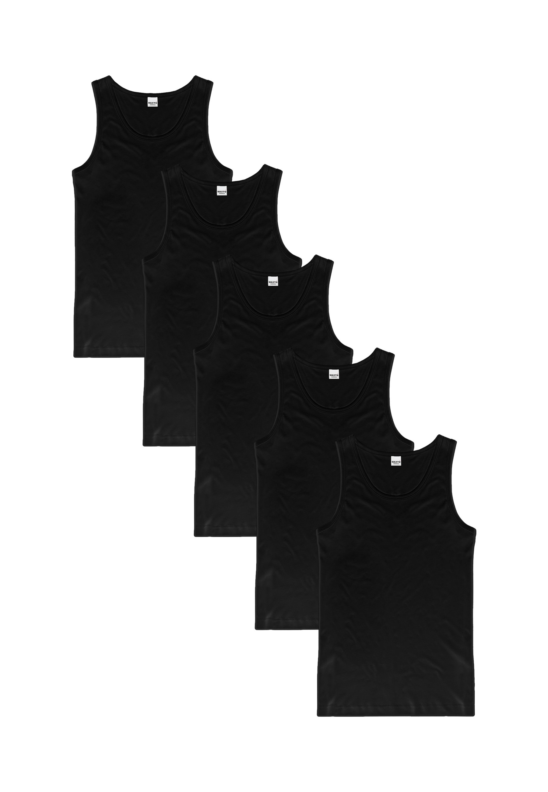 Maxte BASIC SLEEVELESS TANK 5 PACK - Undershirt - black - Zalando