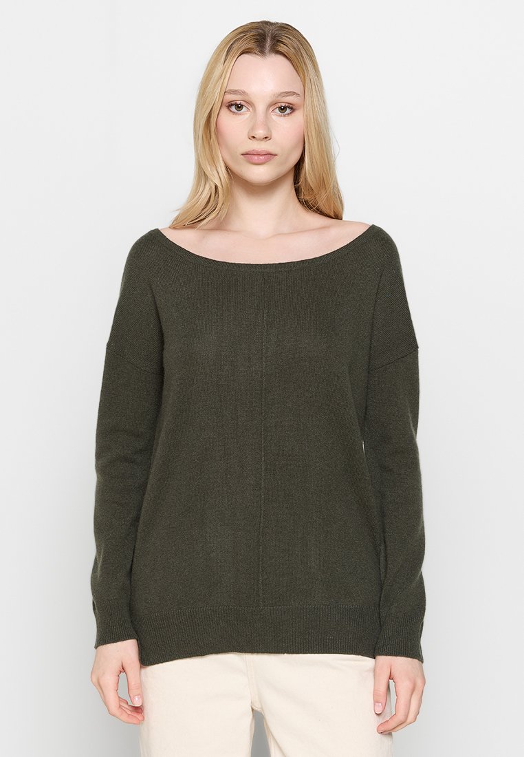 Authentic Cashmere Trui olijfgroen