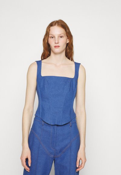 Sara Battaglia SQUARED - Μπλούζα - blue denim