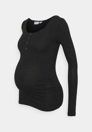 Langærmet T-shirt - black
