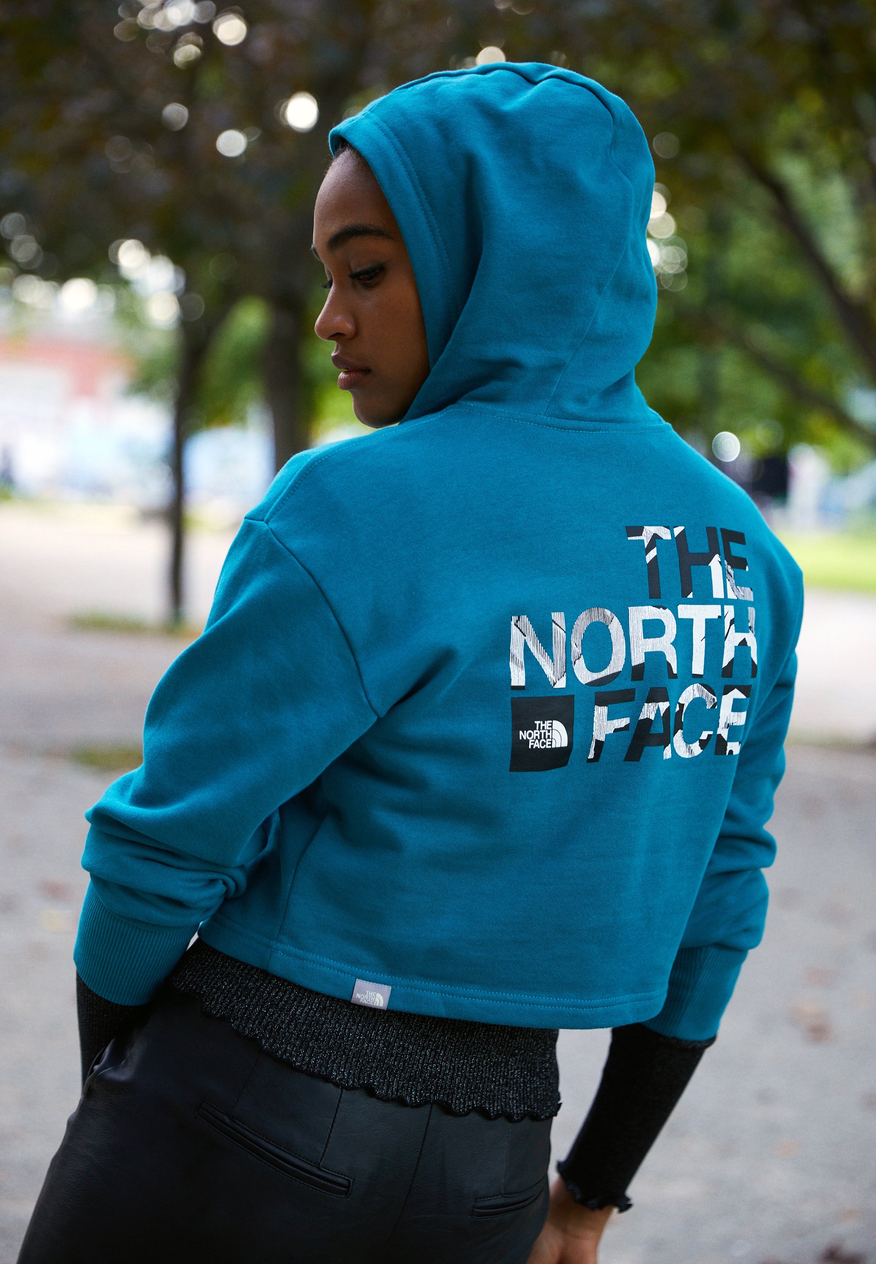 The North Face COORDINATES CROP HOODIE - Hoodie - harbor blue/blue -  Zalando.co.uk