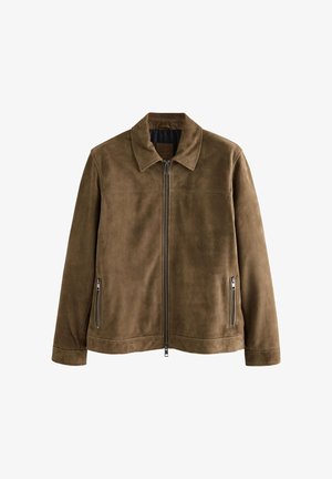 Next, REGULAR FIT - ZIP THROUGH - Leren jas - tan brown