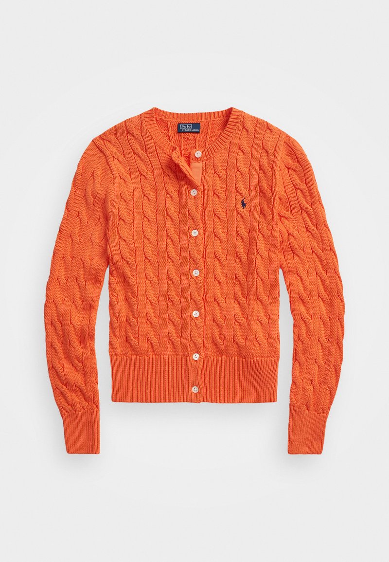 Polo Ralph Lauren - CABLE KNIT COTTON CREWNECK CARDIGAN - Strickjacke - kona orange, Vergrößern