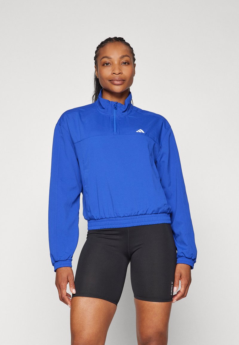 adidas Performance AEROREADY TRAIN ESSENTIALS QUARTER ZIP - Treningsjakke - semi lucid blue