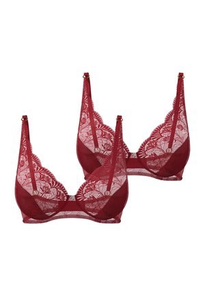 2-PACK BEAUTIFUL - Trojúhelníková podprsenka - rot